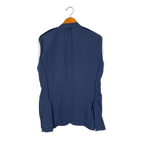 J.Crew Ludlow Slim Fit Unstructured Cotton Linen Sport Coat Blazer Navy Sz 40R - Picture 4 of 13